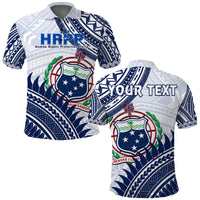 Custom HRPP Samoa Polo Shirt Samoan Coat Of Arms Polynesian Pattern - Wonder Print Shop
