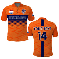 (Custom Text And Number) Netherlands Football Polo Shirt Holland Football 2022 - Wonder Print Shop