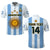 (Custom Text And Number) Argentina Football Polo Shirt World Cup La Albiceleste 3rd Champions Proud - Wonder Print Shop