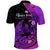 Custom Polynesian Polo Shirt Maui Fish Hook Magenta Gradient Version - Wonder Print Shop