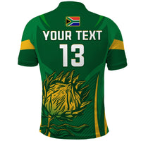(Custom Text and Number) South Africa Cricket Polo Shirt Proteas Champion LT13 - Wonder Print Shop