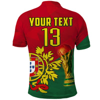 (Custom Text and Number) Portugal Football Polo Shirt Campeao Football 2022 Proud LT13 - Wonder Print Shop
