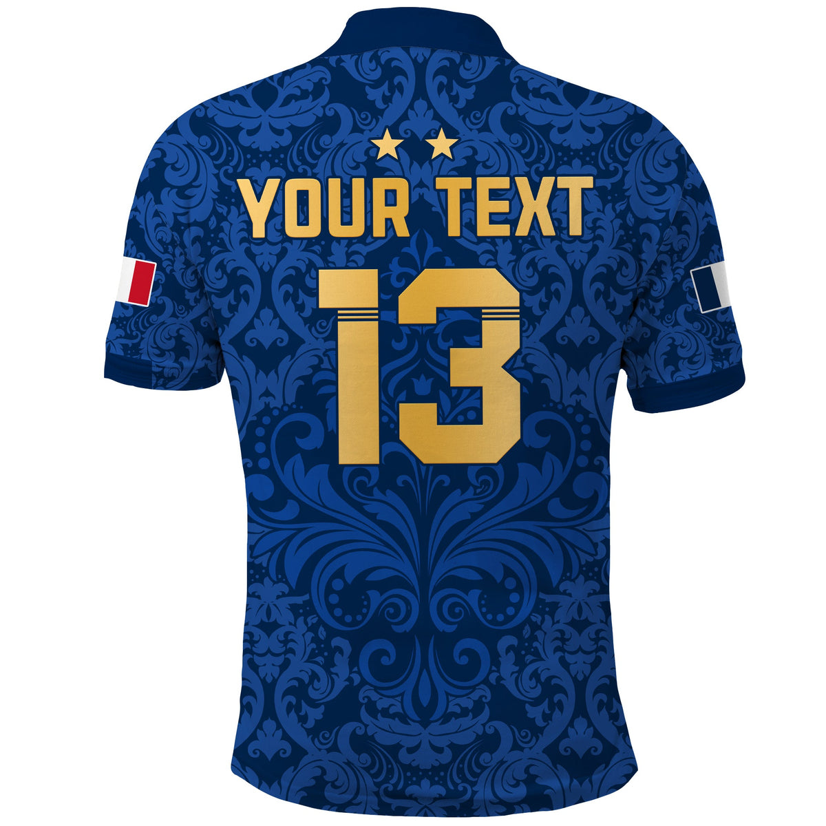 (Custom Text and Number) France Football Polo Shirt Elegant Lily World Cup Les Bleus Le Champion LT13 - Wonder Print Shop
