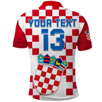 (Custom Text and Number) Croatia Football Polo Shirt Vatreni Hrvatska Champions 2022 World Cup LT13 - Wonder Print Shop