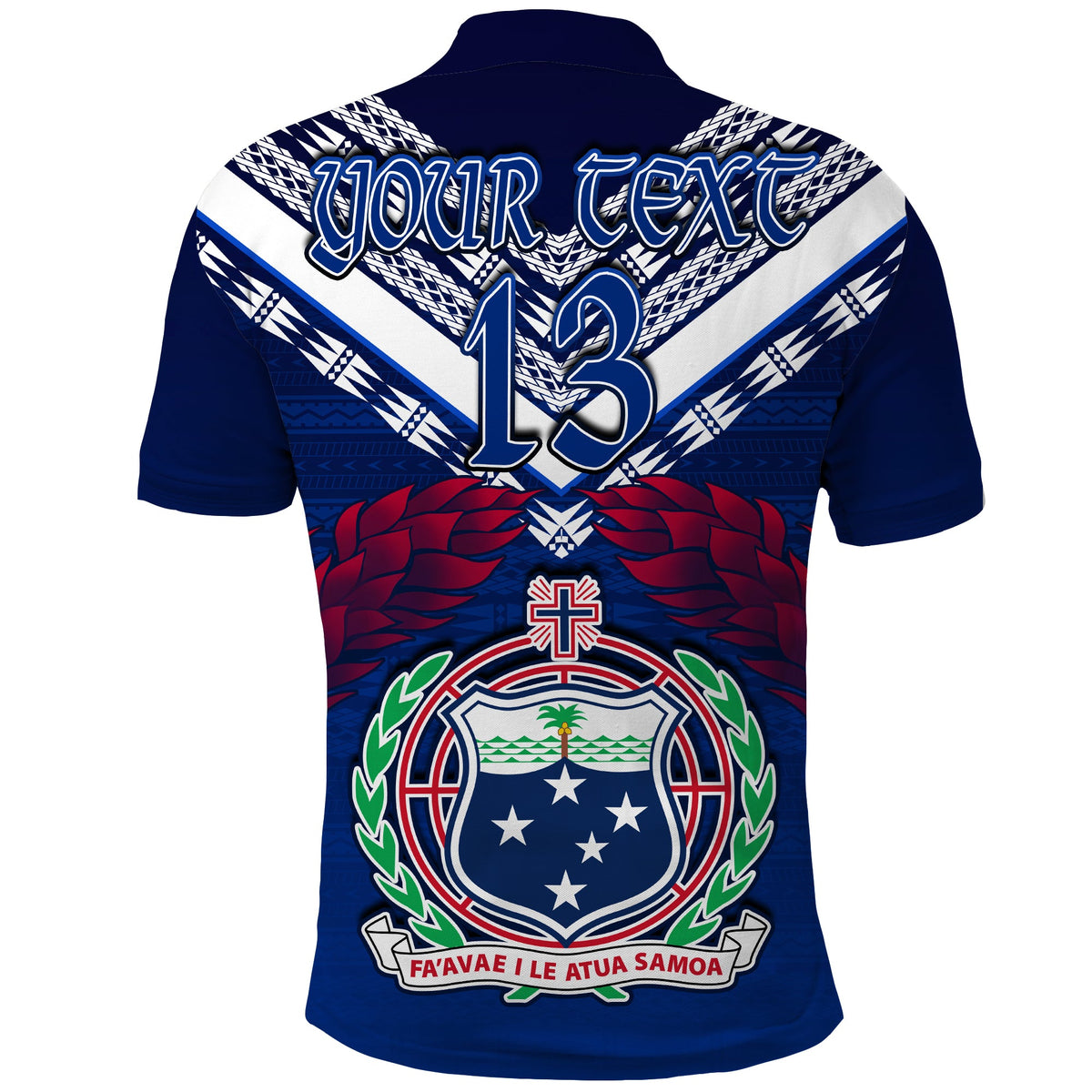 (Custom Personalise Text and Number) Samoa 685 Polo Shirt Uso Aso Uma Toa Samoa Rugby History Made LT13 - Wonder Print Shop