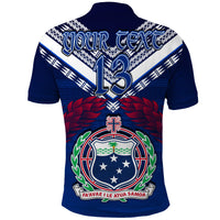 (Custom Personalise Text and Number) Samoa 685 Polo Shirt Uso Aso Uma Toa Samoa Rugby History Made LT13 - Wonder Print Shop