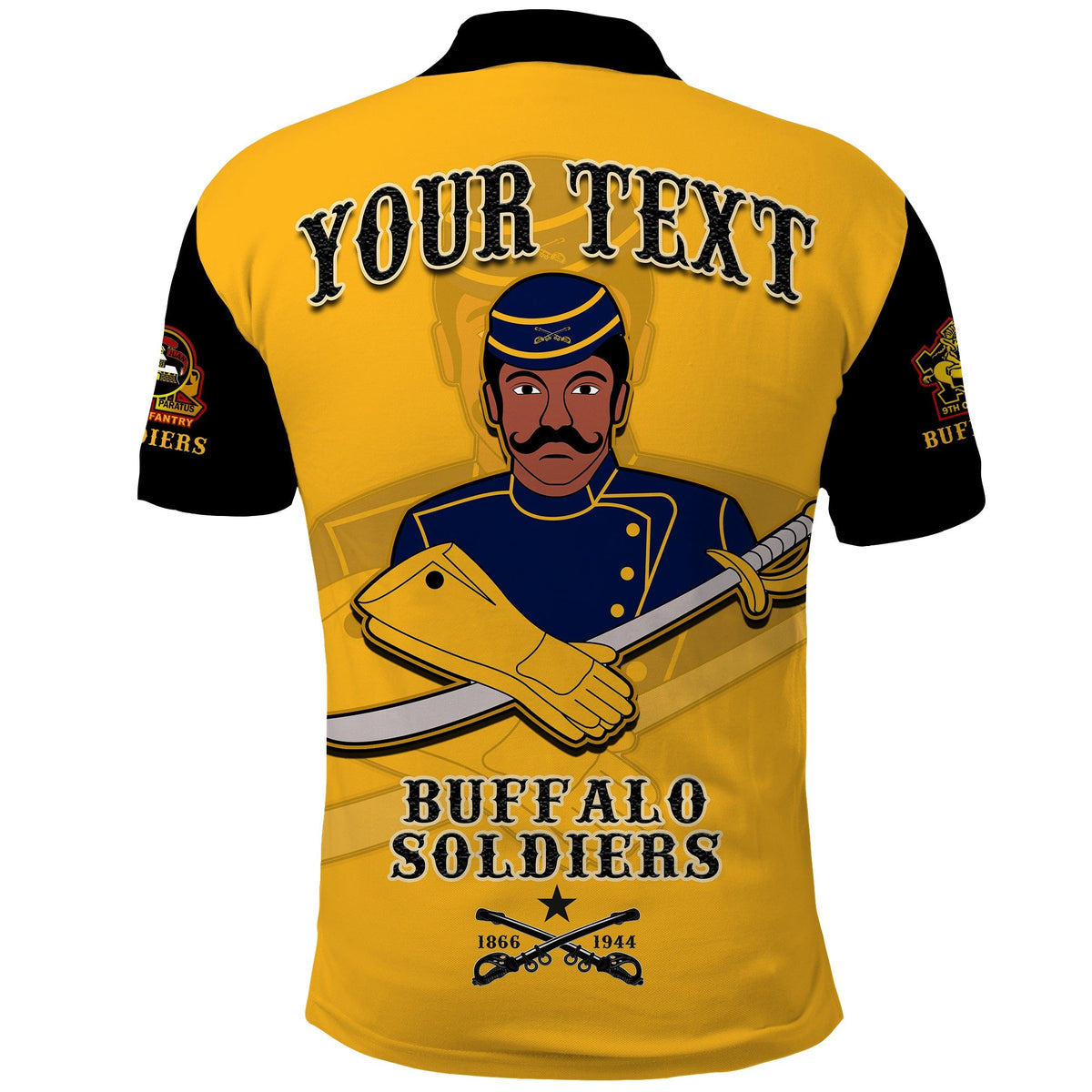 Custom Buffalo Soldiers Polo Shirt Motorcycle BSMC Club LT13 - Wonder Print Shop