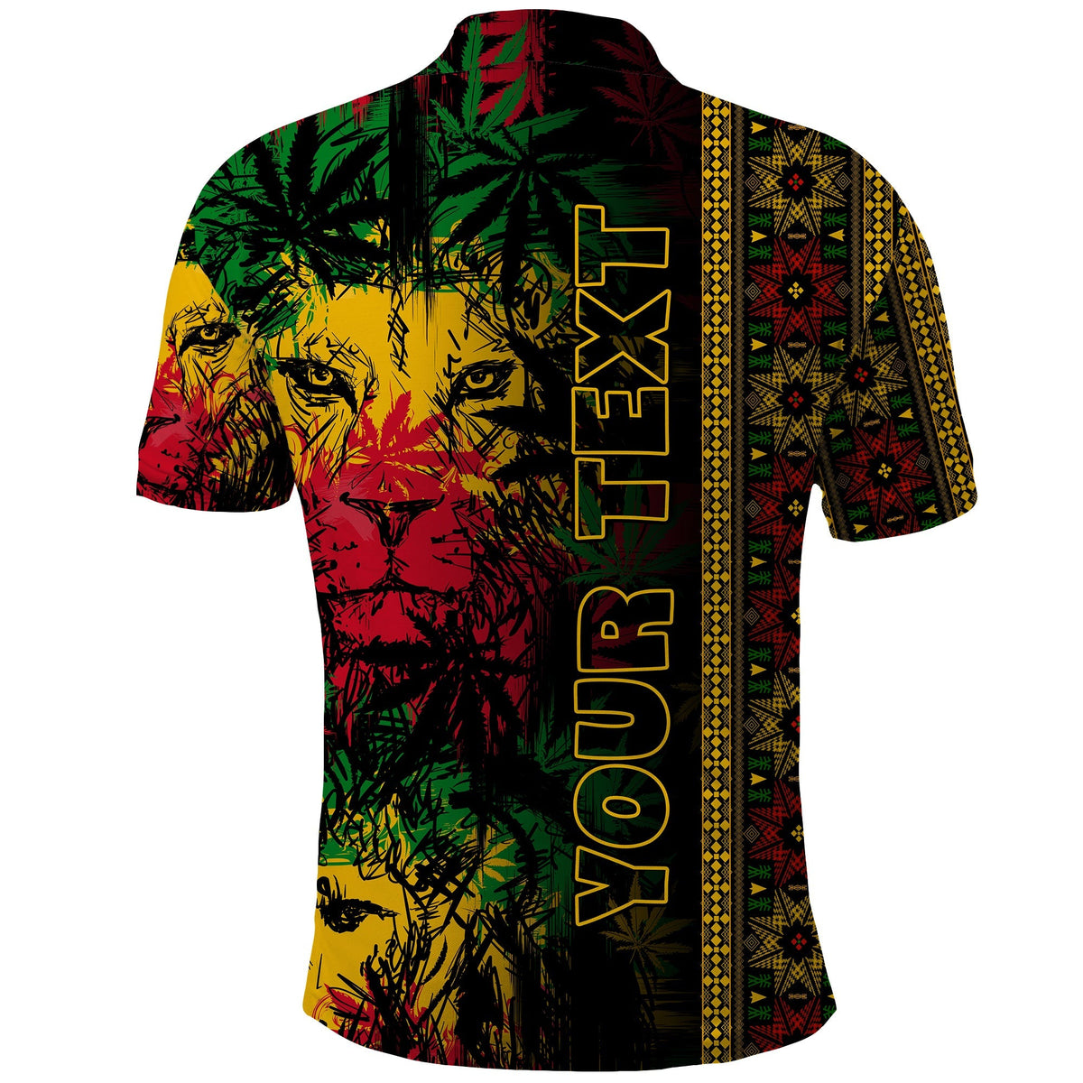 Custom Ethiopia Lion Reggae Polo Shirt Ethiopian Cross LT13 - Wonder Print Shop