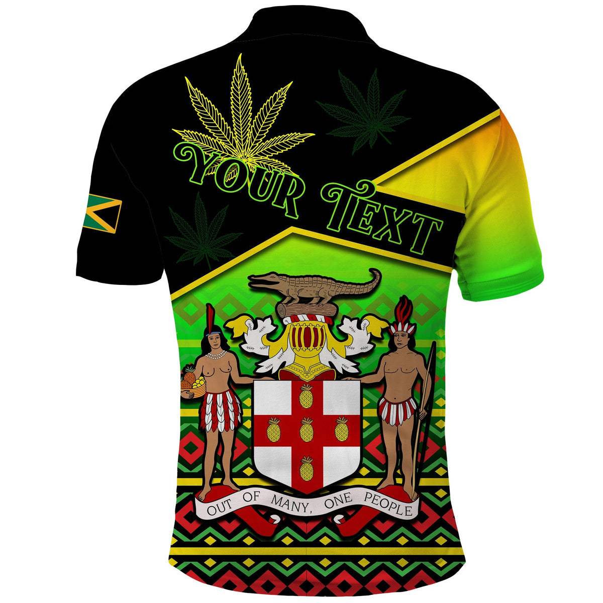 Custom Jamaica Lion Polo Shirt Jamaican Pattern Version Reggae Colors LT13 - Wonder Print Shop