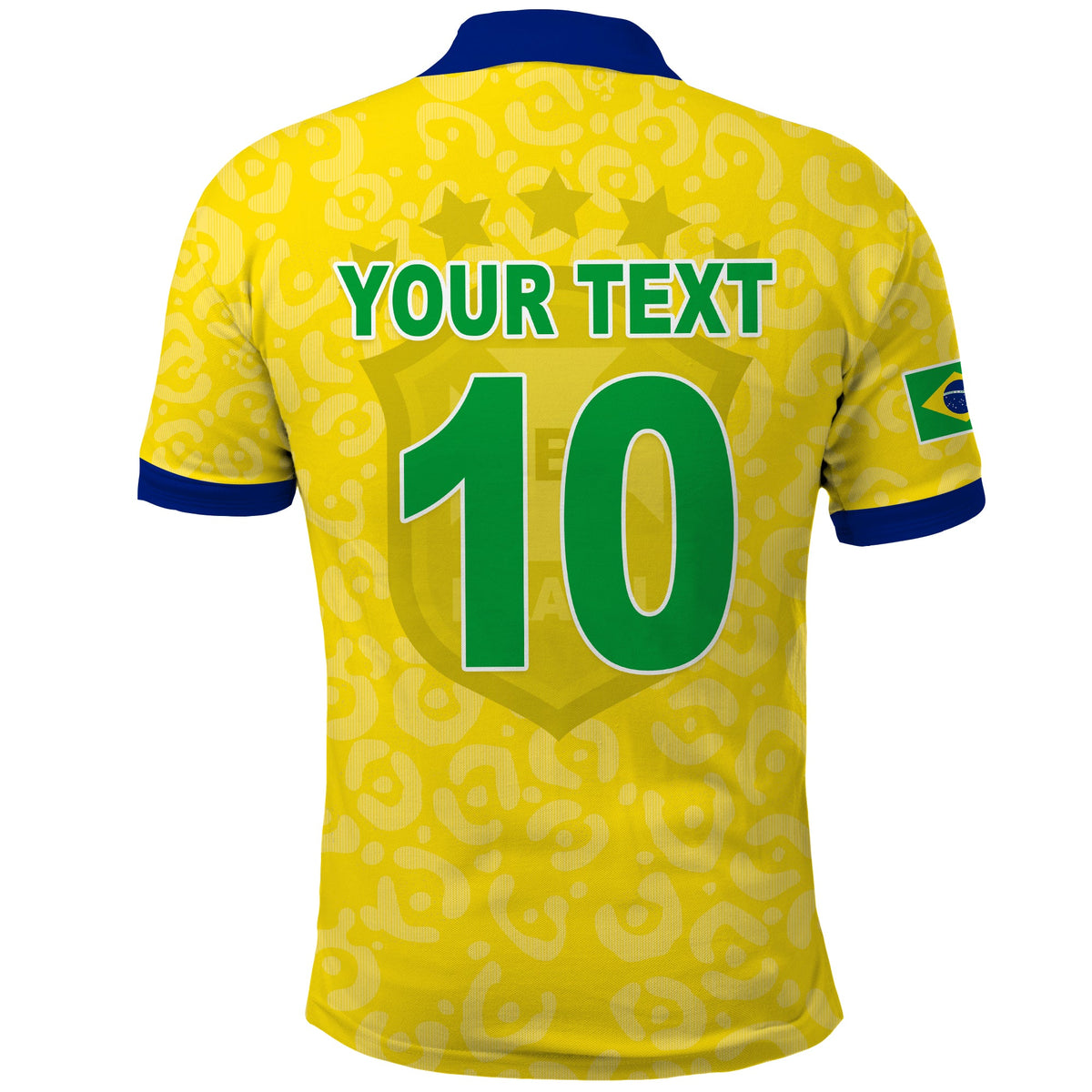 (Custom Text and Number) Brazil Football Polo Shirt World Cup Champions Soccer 2022 Selecao Brasil Campeao LT13 - Wonder Print Shop