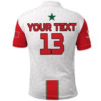 (Custom Text and Number) Morocco Football Polo Shirt Football 2022 Soccer Lions de lAtlas Champions LT13 - Wonder Print Shop