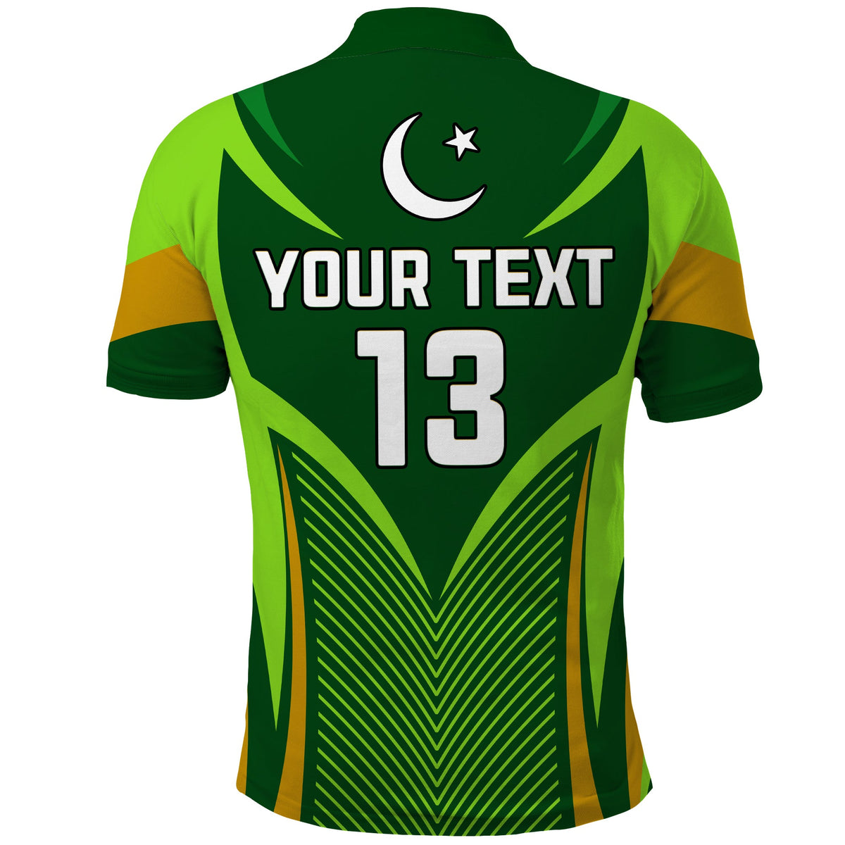 (Custom Text and Number) Pakistan Cricket Polo Shirt Green Shaheens Champion LT13 - Wonder Print Shop