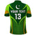 (Custom Text and Number) Pakistan Cricket Polo Shirt Green Shaheens Champion LT13 - Wonder Print Shop