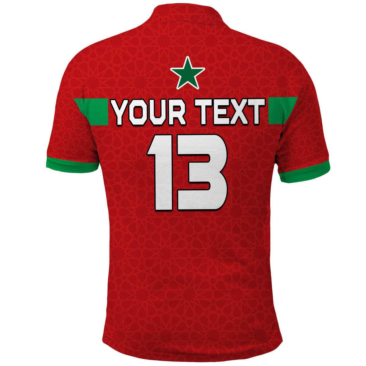 (Custom Text and Number) Morocco Football Polo Shirt Champions World Cup Soccer Proud LT13 - Wonder Print Shop