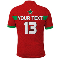 (Custom Text and Number) Morocco Football Polo Shirt Champions World Cup Soccer Proud LT13 - Wonder Print Shop