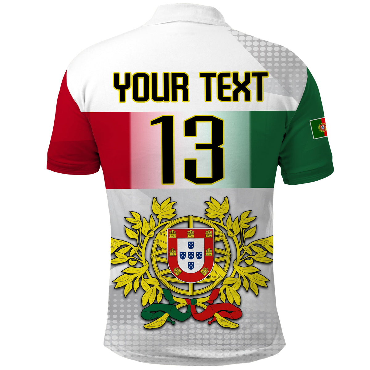 (Custom Text and Number) Portugal Football Polo Shirt Campeao Football 2022 White Sporty LT13 - Wonder Print Shop