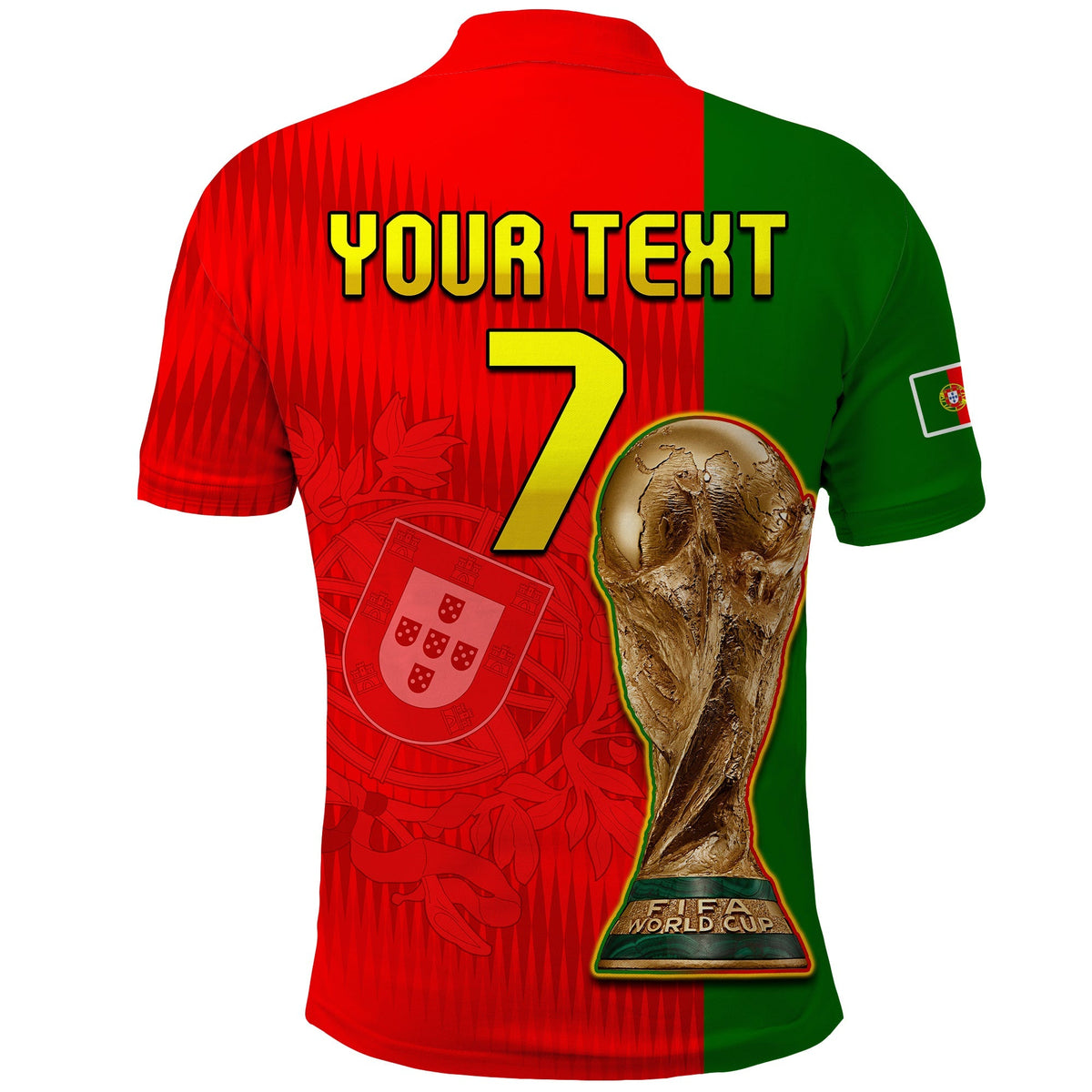 (Custom Text and Number) Portugal Polo Shirt Football 2022 Style Flag Portuguese Champions LT13 - Wonder Print Shop
