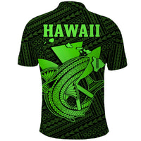 Custom Hawaii Polo Shirt Kakau Kanaka Maoli Combine Polynesian Shark Ver.02 - Wonder Print Shop