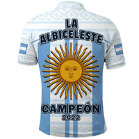 Argentina Polo Shirt Football 2022 Vamos La Albiceleste - Wonder Print Shop