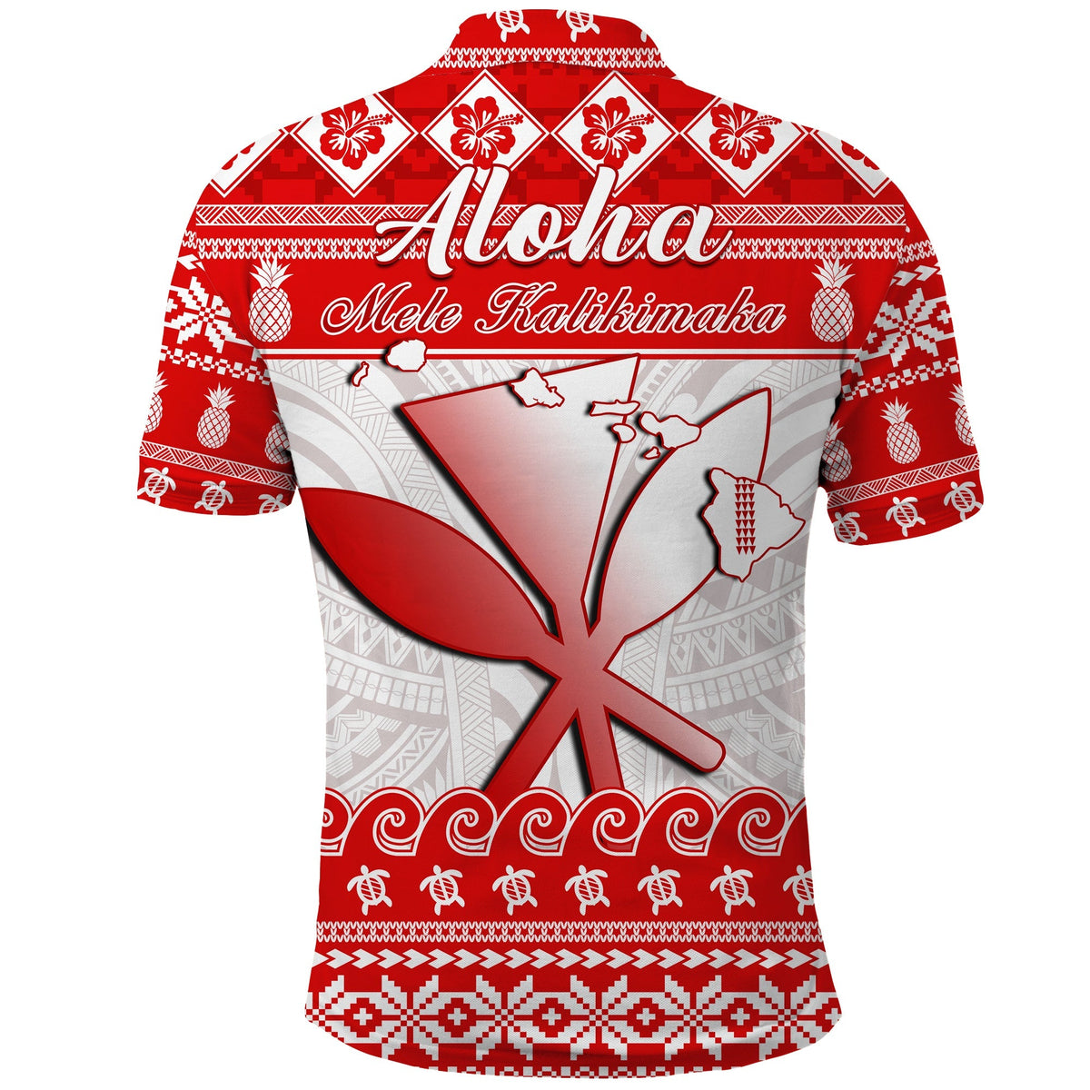 Christmas Hawaii Polo Shirt Kanaka Polynesian Santa Claus Mele Kalikimaka - Wonder Print Shop