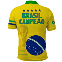 Brazil Football Polo Shirt Go Champions Selecao Campeao LT13 - Wonder Print Shop