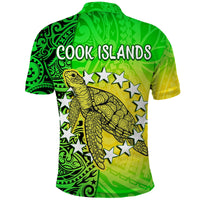 Cook Islands Polo Shirt Coat Of Arms Turtle Polynesian - Wonder Print Shop