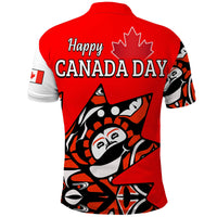 Canada Haida Polo Shirt Maple Leaf Canadian LT13 - Wonder Print Shop