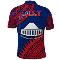 F.A.S.T Samoa Polo Shirt Samoan Coat Of Arms Polynesian Pattern - Wonder Print Shop