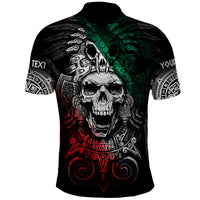 Custom Mexico Polo Shirt Skull Eagle Aztec LT13 - Wonder Print Shop