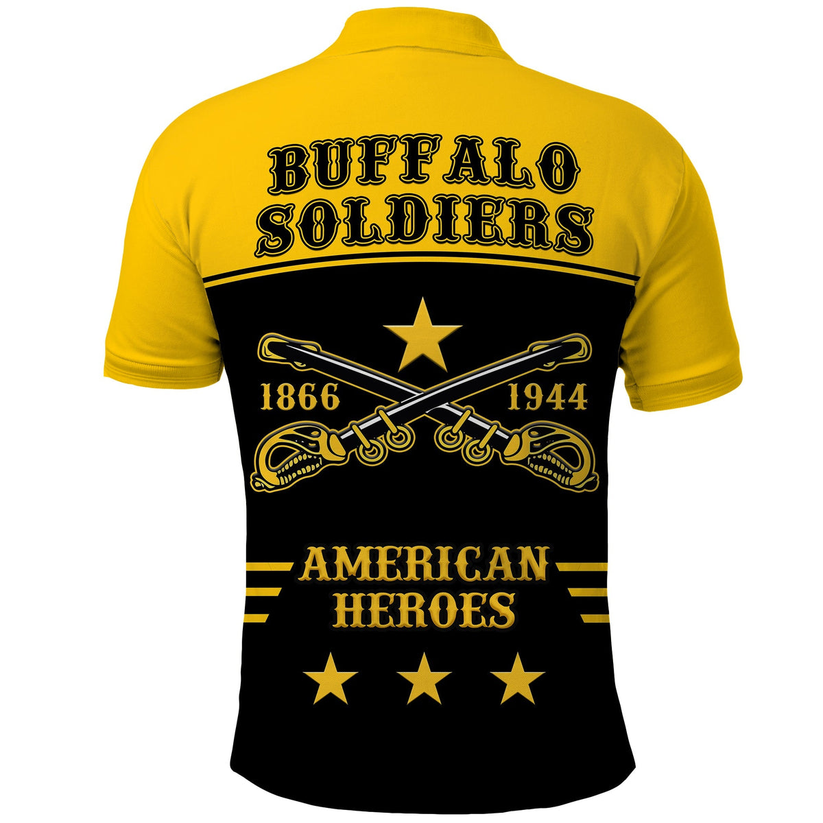 (Custom Text and Chapter) Buffalo Soldiers Polo Shirt Since 1866 BSMC Anniversary LT13 - Wonder Print Shop