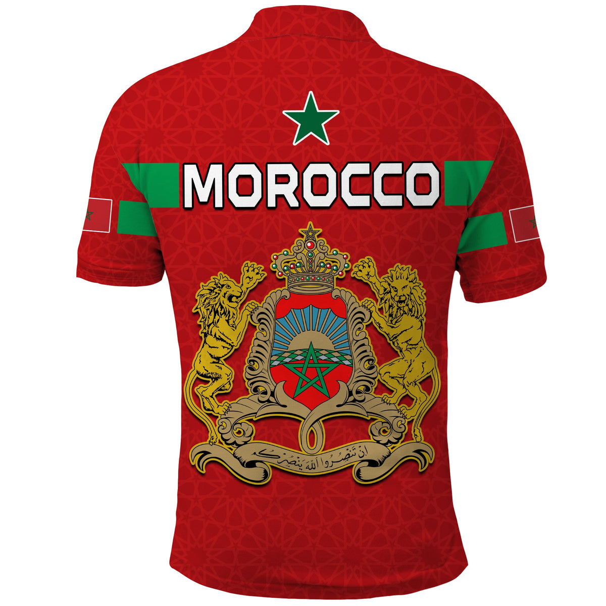 Morocco Football Polo Shirt Champions World Cup New History LT13 - Wonder Print Shop