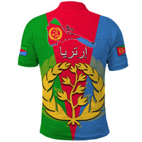 Eritrea Polo Shirt Eritrean Map Mix African Pattern Simple Style - Wonder Print Shop