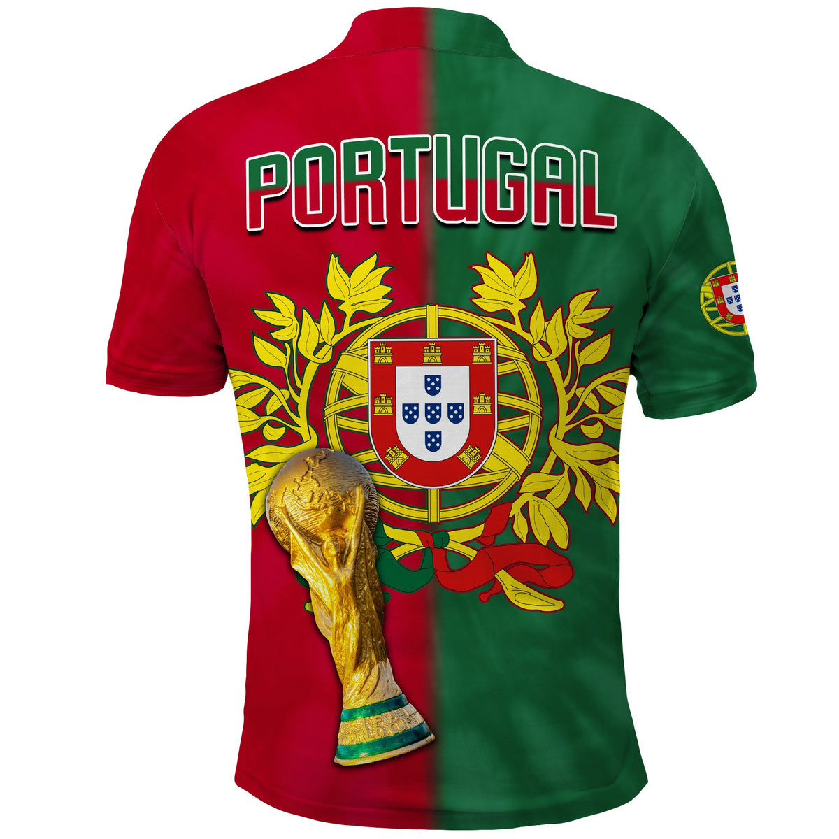 Portugal Football Polo Shirt Campeao Football 2022 Tie Dye Special LT13 - Wonder Print Shop