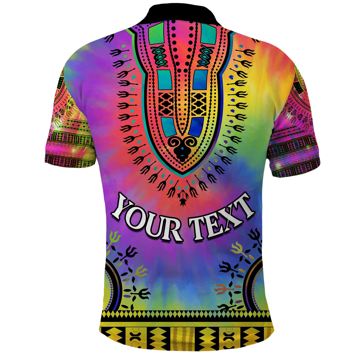 Custom Dashiki Polo Shirt Tie Dye African Pattern LT13 - Wonder Print Shop