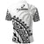 Fiji Rugby Polo Shirt Fijian Cibi Dance Tapa Pattern White - Wonder Print Shop