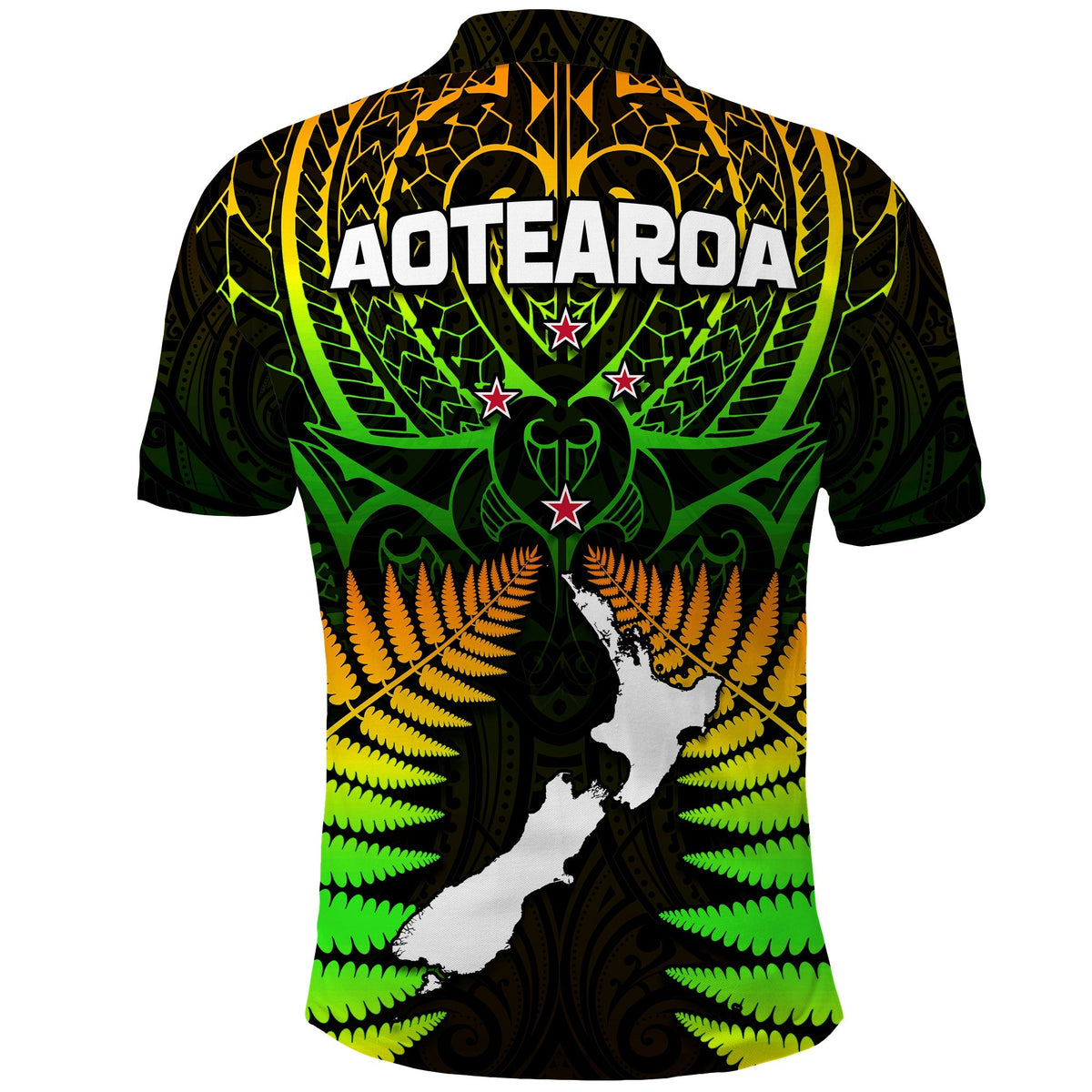 Aotearoa Fern Polo Shirt New Zealand Hei Tiki Special Style LT13 - Wonder Print Shop