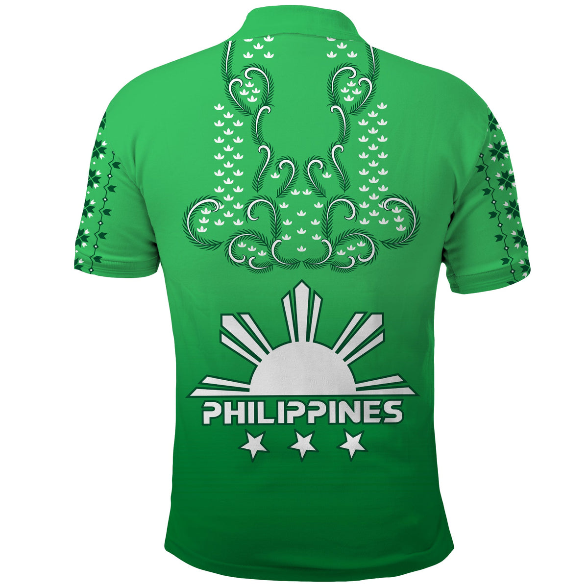 Philippines Polo Shirt Sun Filipino Green Barong LT13 - Wonder Print Shop