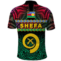 Shefa Province Polo Shirt Vanuatu Pig Tusk Polynesian Flag Style - Wonder Print Shop