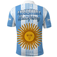 Argentina Football Polo Shirt Champions World Cup Gaucho Vamos LT13 - Wonder Print Shop