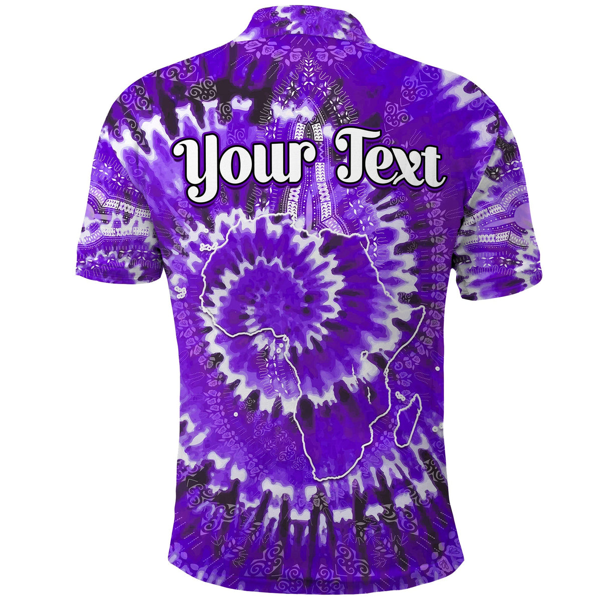 Custom African Polo Shirt Tie Dye Purple Fashion LT13 - Wonder Print Shop