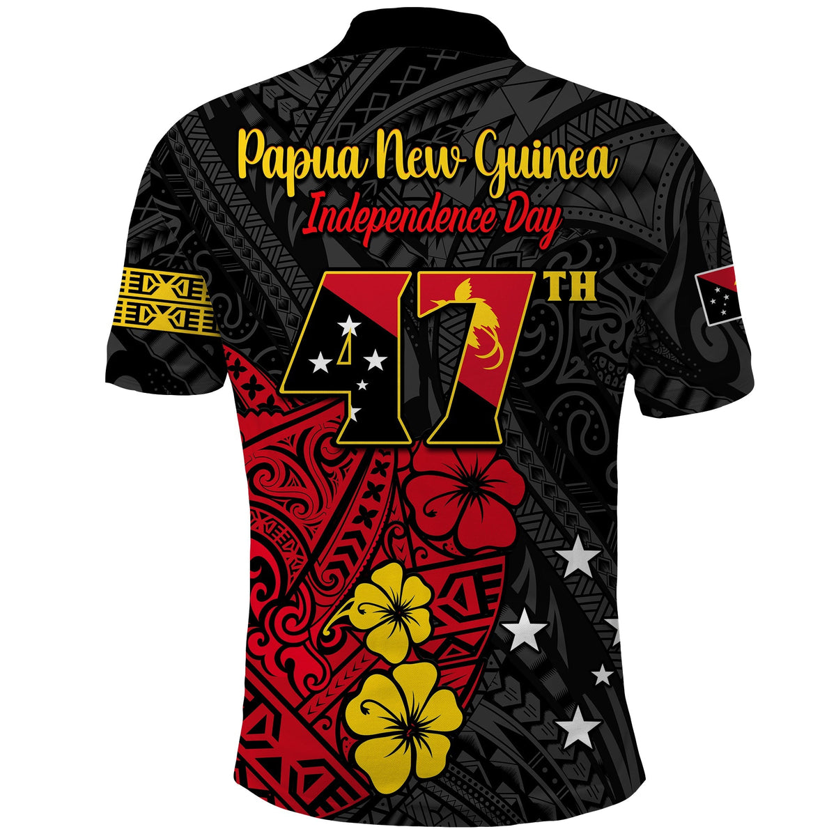 Papua New Guinea Anniversary Polo Shirt 47th Independence Day Since 1975 LT13 - Wonder Print Shop