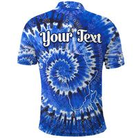 Custom African Polo Shirt Tie Dye Blue Fashion LT13 - Wonder Print Shop