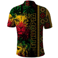 Ethiopia Lion Reggae Polo Shirt Ethiopian Cross LT13 - Wonder Print Shop