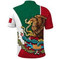 Mexico Polo Shirt Mexican Aztec Pattern - Wonder Print Shop