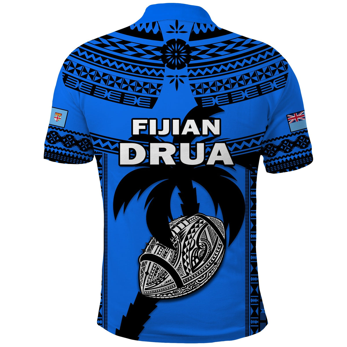 Fiji Rugby Polo Shirt Fijian Drua Super Polynesian Special Tapa Pattern - Wonder Print Shop
