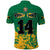 (Custom Text and Number) Jamaica Athletics Polo Shirt Jamaican Flag With African Pattern Sporty Style - Wonder Print Shop