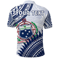 Custom HRPP Samoa Polo Shirt Samoan Coat Of Arms Polynesian Pattern - Wonder Print Shop