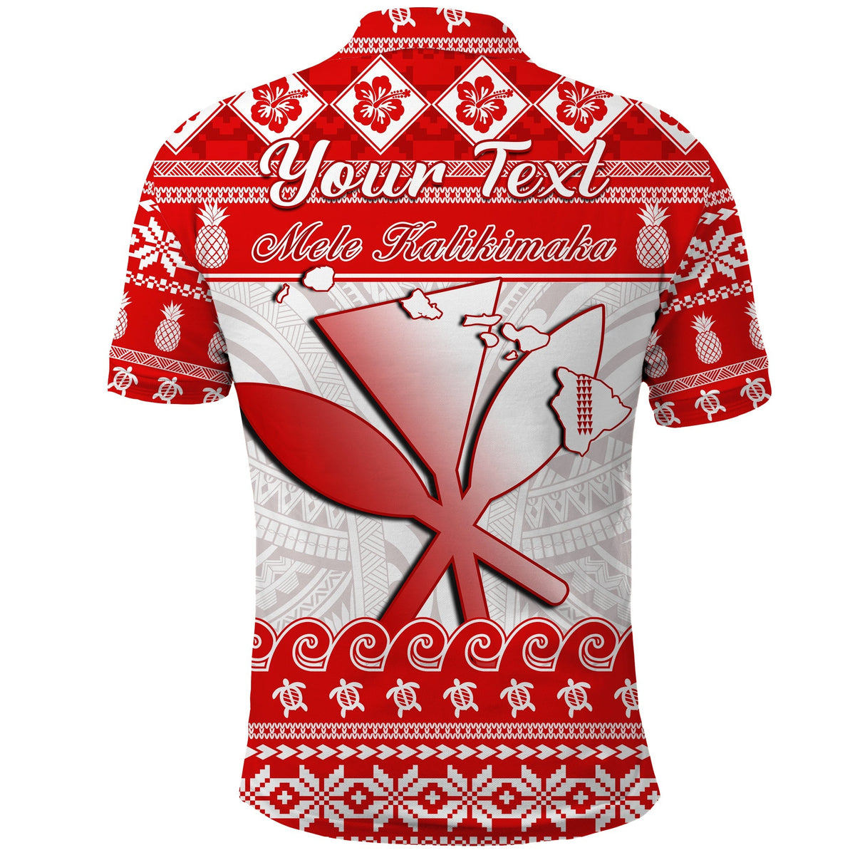 Custom Christmas Hawaii Polo Shirt Kanaka Polynesian Santa Claus Mele Kalikimaka - Wonder Print Shop