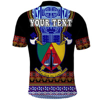 Custom Cameroon Polo Shirt Atoghu Pattern Black Style - Wonder Print Shop