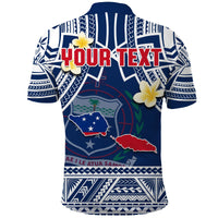 Custom Samoa Polo Shirt Samoan Plumeria Flowers Mix Polynesian Pattern - Wonder Print Shop